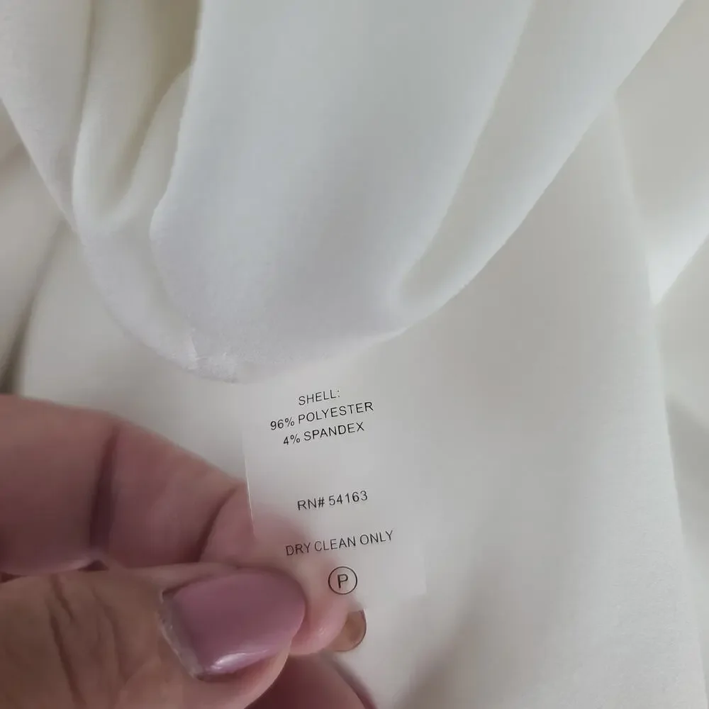 Andrew Marc sleeveless wide leg ladies jumpsuit Ivory size 6 wedding resort wear - Picture 9 of 9